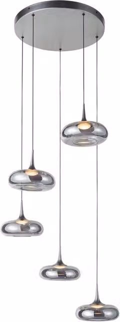 Lampada a sospensione Tenele cromata LED 35W Italux