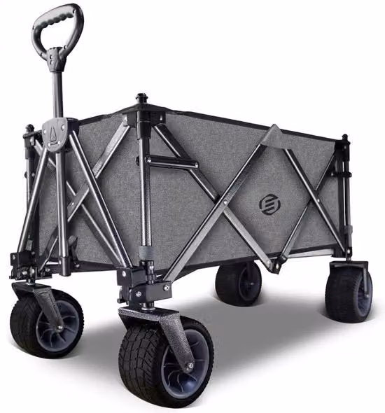 Carrello Bolder - Carrello Opnebbio - Carrello per Spiaggia - Pneumatici Sterrati - Multipla Posizione - Carrello per Spiaggia Portatile