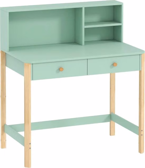 Scrivania per bambini Giordanoshop verde con altezza regolabile L: 90 cm, P: 50 cm, H: 105 cm – 1