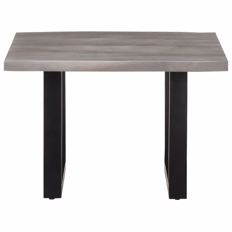 Tavolino da Salotto con Bordi Vivi 60x60x40 cm Massello Acacia