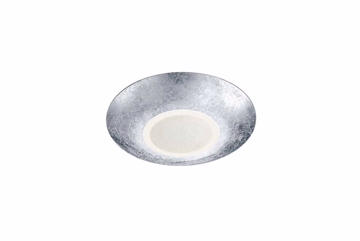 Plafoniera LED retrò / ciotola da soffitto rotonda Ø 32cm color argento - lampada da salotto