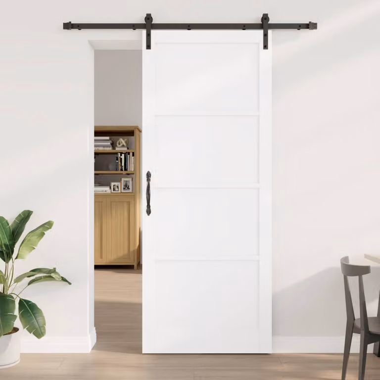 vidaXL Porta scorrevole 93 x 232 cm Legno Massello di Pino