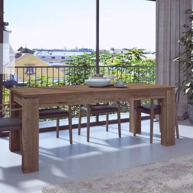 Tavolo allungabile 1485 con allunga centrale 190/235x 90x76 H cm. noce