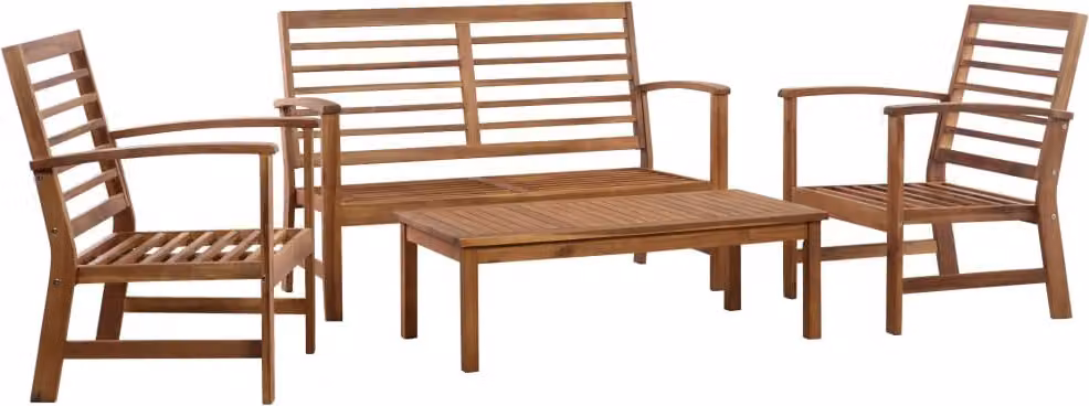 Maison Exclusive - Set da giardino 4 pezzi in legno massello di acacia