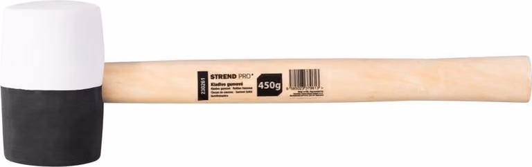 Martello Strend Pro HM232, 450 g, 300 mm, in gomma, testa bicolore, manico in legno