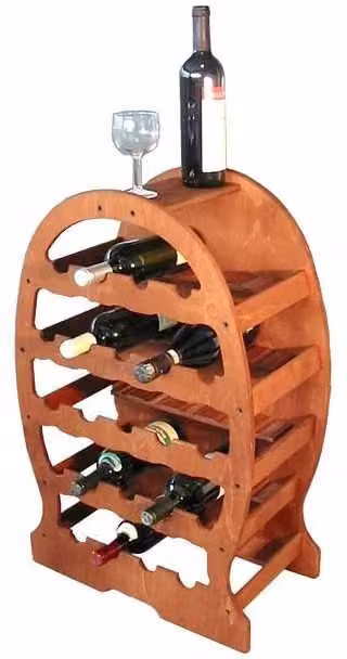 Cantinetta in legno Iperbriko per 23 bottiglie colore noce L: 49 cm, P: 26,5 cm, H: 76 cm