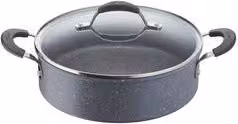 Tegame Lagostina in alluminio antiaderente con coperchio in vetro Grigio Diametro: 26 cm