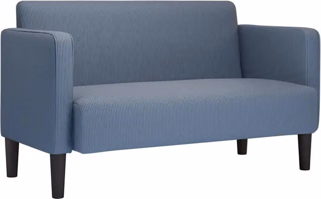 Divano | Divano da soggiorno | Sofa Divanetto Blu 109 cm Tessuto di Velluto a Coste