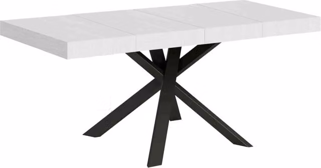 Tavolo Allungabile Clerk Premium GIORDANOSHOP Bianco Frassino L/P/H: 90 x 90 x 77 cm (90/194 x 90 x 77 cm)