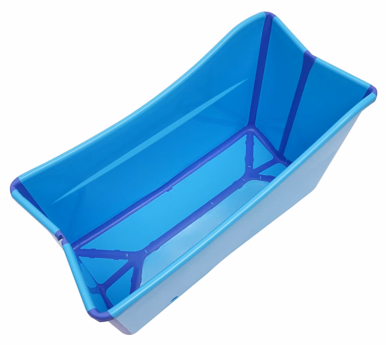 Vasca da bagno pieghevole per adulti - Vasca da bagno portatile per piccoli bagni, vasca da bagno portatile di colore blu
