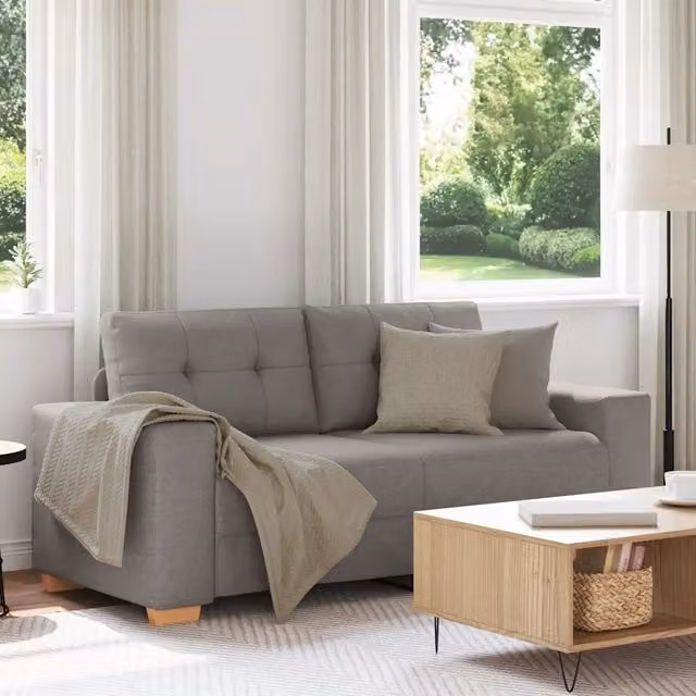 Divano Divanetto Tortora 180x77x82 cm in Tessuto 4105084