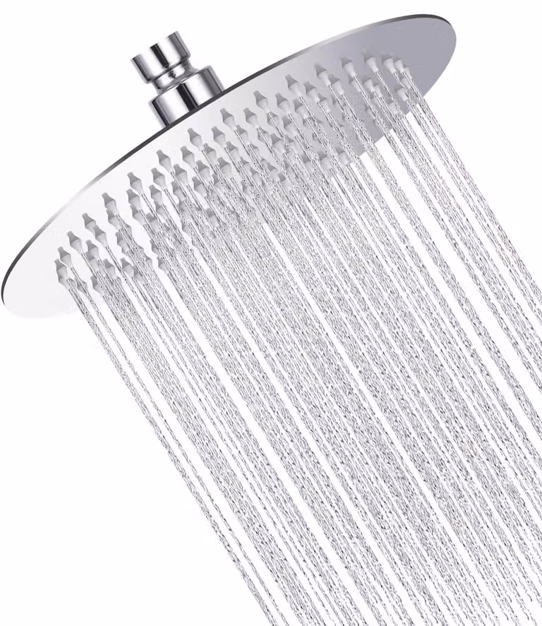 Scarico a pavimento, 25 cm, acciaio inossidabile 304, cromato, rotondo, per bagno