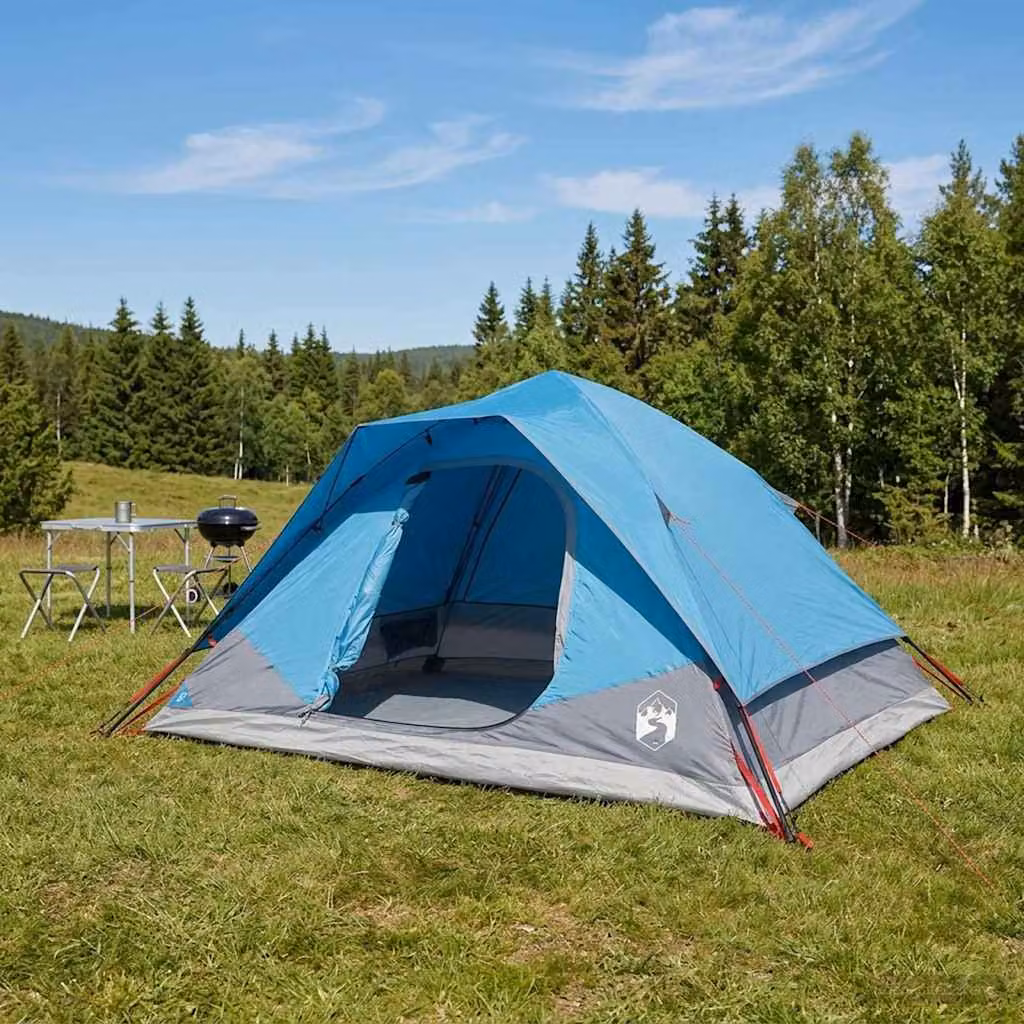 Tenda Istantanea vidaXL in Poliestere e Acciaio, Blu, L 305 x P 215 x H 140 cm