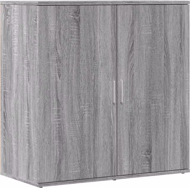 Credenza moderna in legno multistrato Grigio Sonoma per soggiorno o sala da pranzo L: 79 cm, P: 38 cm, H: 80 cm