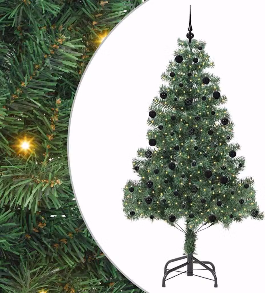 Albero di Natale con 300 LED con supporto Verde 210 cm PVC