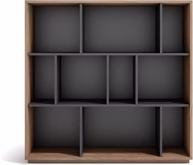 Libreria Herdasa effetto noce e grafite 117x119x32