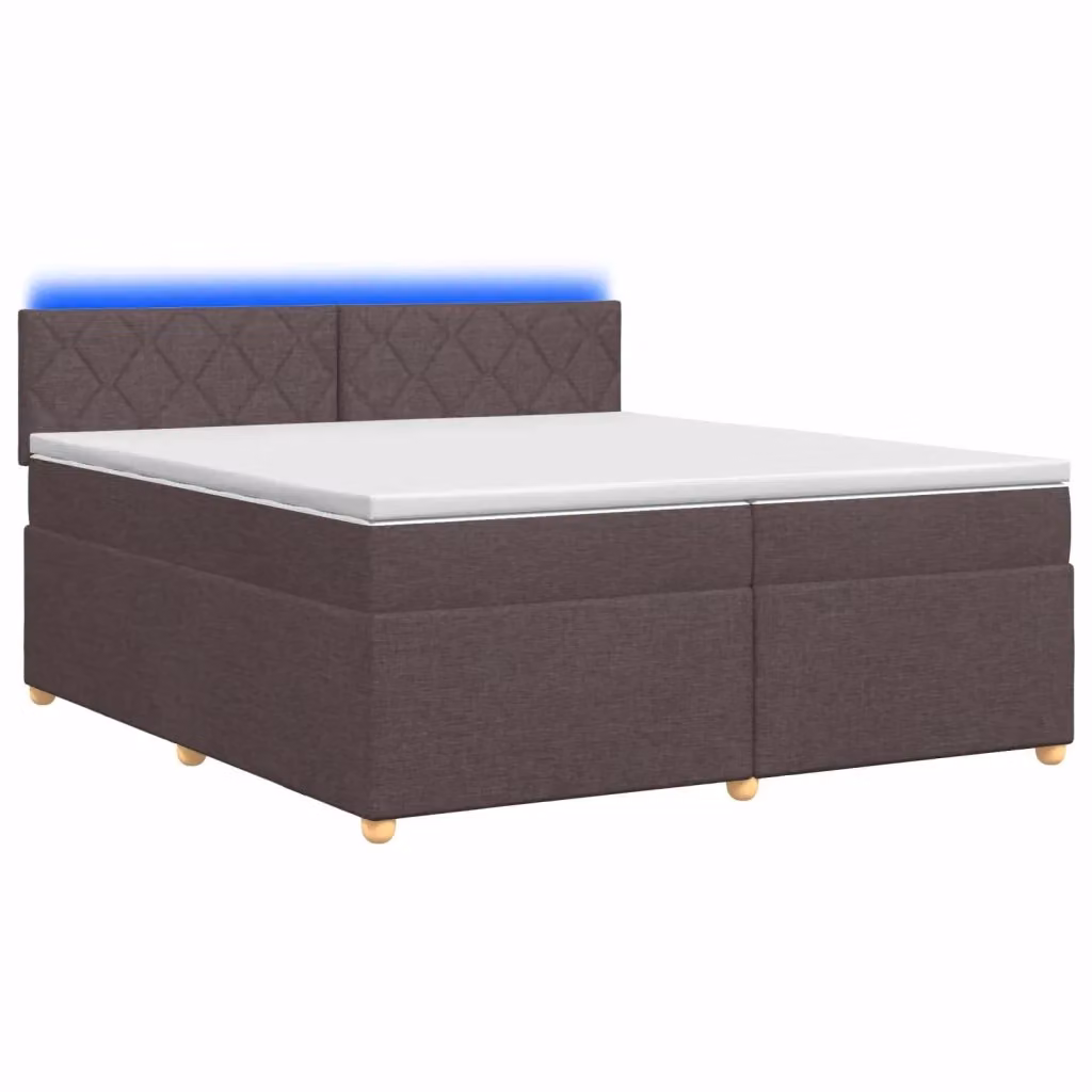 Letto box spring con materasso ibrido vidaXL in tessuto multicolore con illuminazione sottostante e porta USB, L/P: 200 x 200 cm – 2