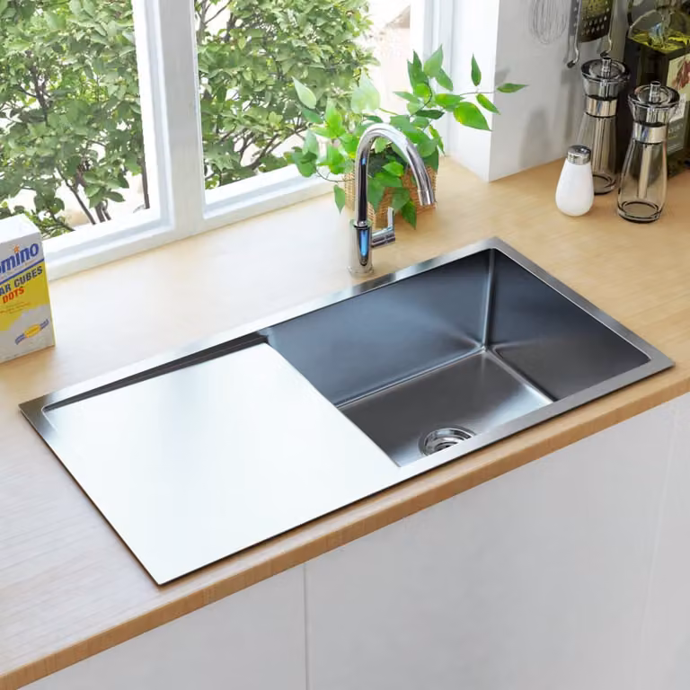 The Living Store Lavello da cucina artigianale in acciaio inox