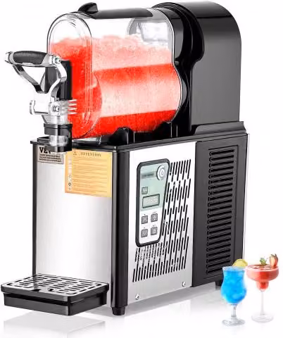 Macchina per bevande ghiacciate commerciale VEVOR in acciaio inox color argento con serbatoio da 3 litri