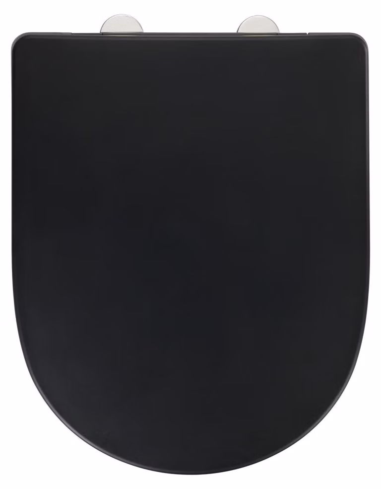 Sedile WC WENKO Exclusive No. 3 Nero, in Duroplast antibatterico