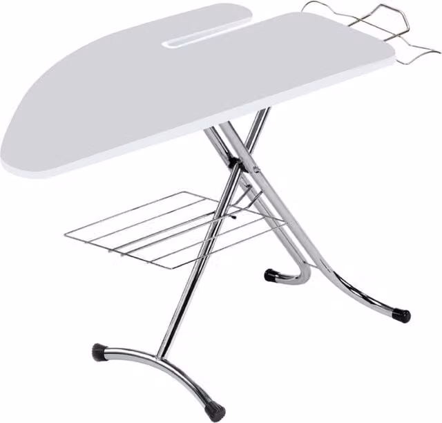 Asse da stiro completo Festival Profi bianco con piano stiramaniche e altezza regolabile L: 125 cm x P: 48 cm