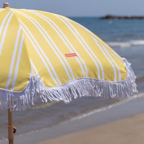 Ombrellone da esterno per terrazza, UPF 50+, 210 x 180 cm, giallo