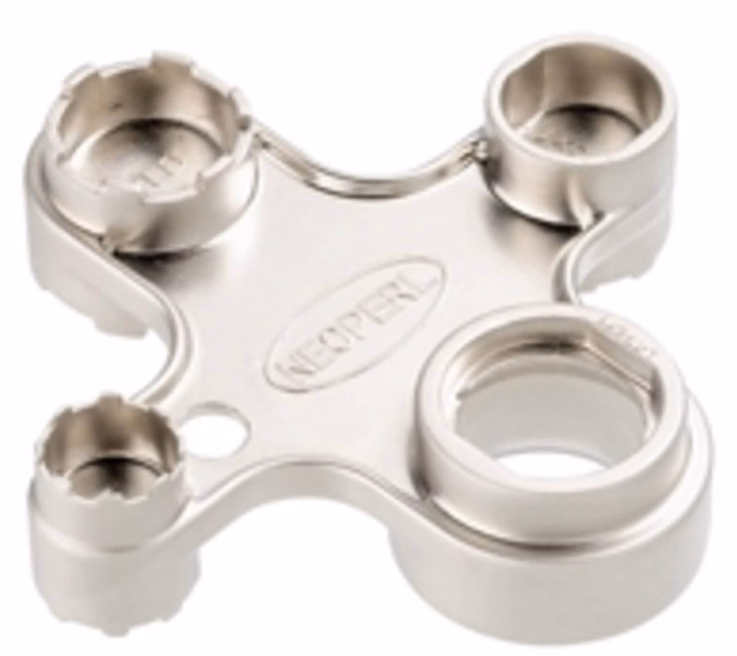 Chiave universale per servizi, finitura nichelata, compatibile con filetti M18, M22, M24 e M28