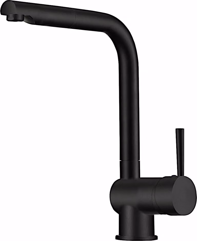 Miscelatore monocomando NABER DRIVE 2 in BLACK MATT con bocca estraibile / rubinetto