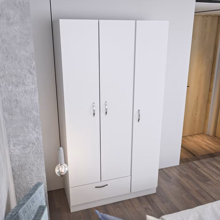 Skye Decor, Gabi- GabiDEC, bianco, armadi, 170x90x40 cm, pannello truciolare rivestito al 100% in melamina