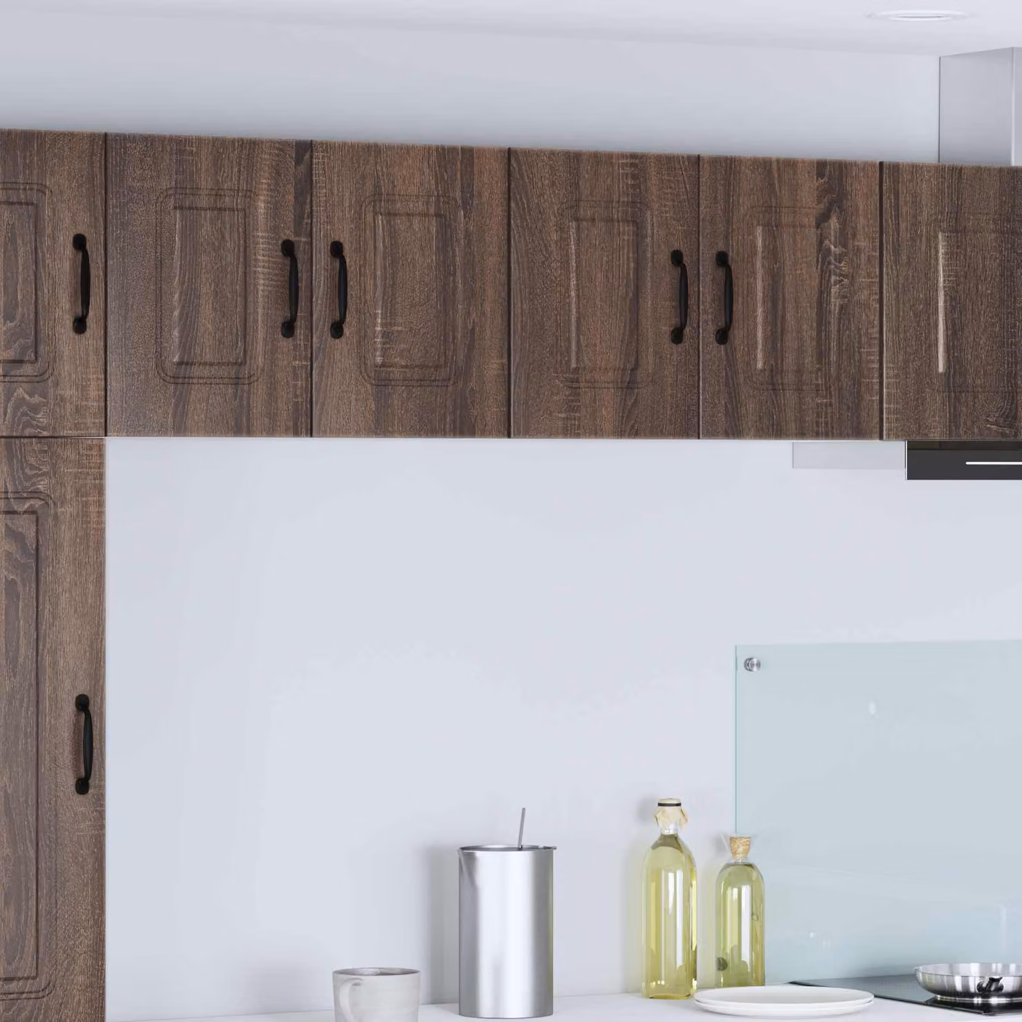 vidaXL Mobiletto da cucina Kalmar moderno in legno marrone con ante a battente e ripiani interni L/P/H: 60 x 31 x 40 cm