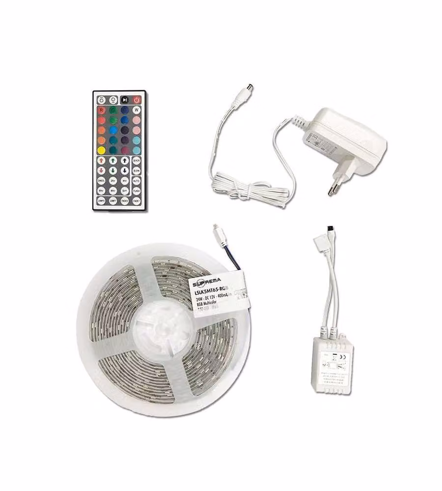 Kit striscia led 5m RGB 24w Tryme