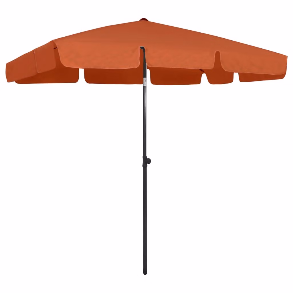 The Living Store Ombrellone da spiaggia Terracotta Rosso 200x125 cm