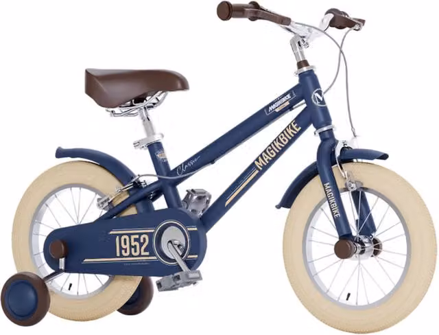 Bicicletta per bambini Classic 1952 GIORDANOSHOP blu con freni caliper e stabilizzatori