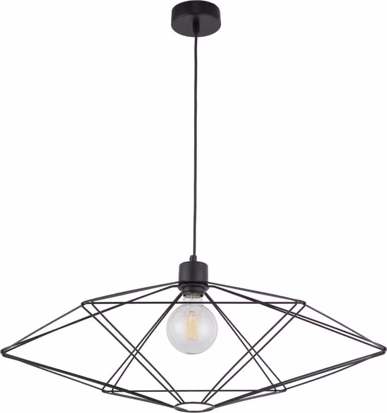 Lampada a sospensione decorativa industriale nera 73 cm per soggiorno sala da pranzo Vario 1xE27 15W Sigma Lighting