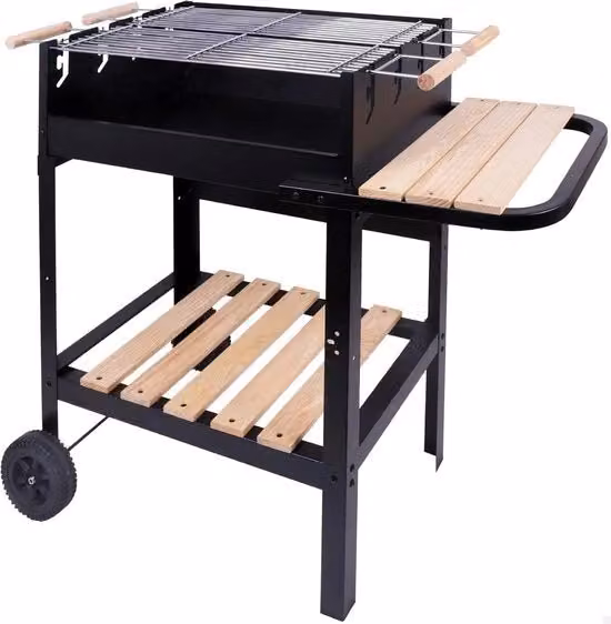 Grill a carbone portatile con doppia griglia e altezza regolabile - Ideale per 10 persone