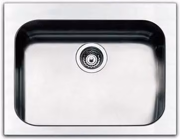 Lavello incasso in acciaio inox 57x51 cm - Cromo