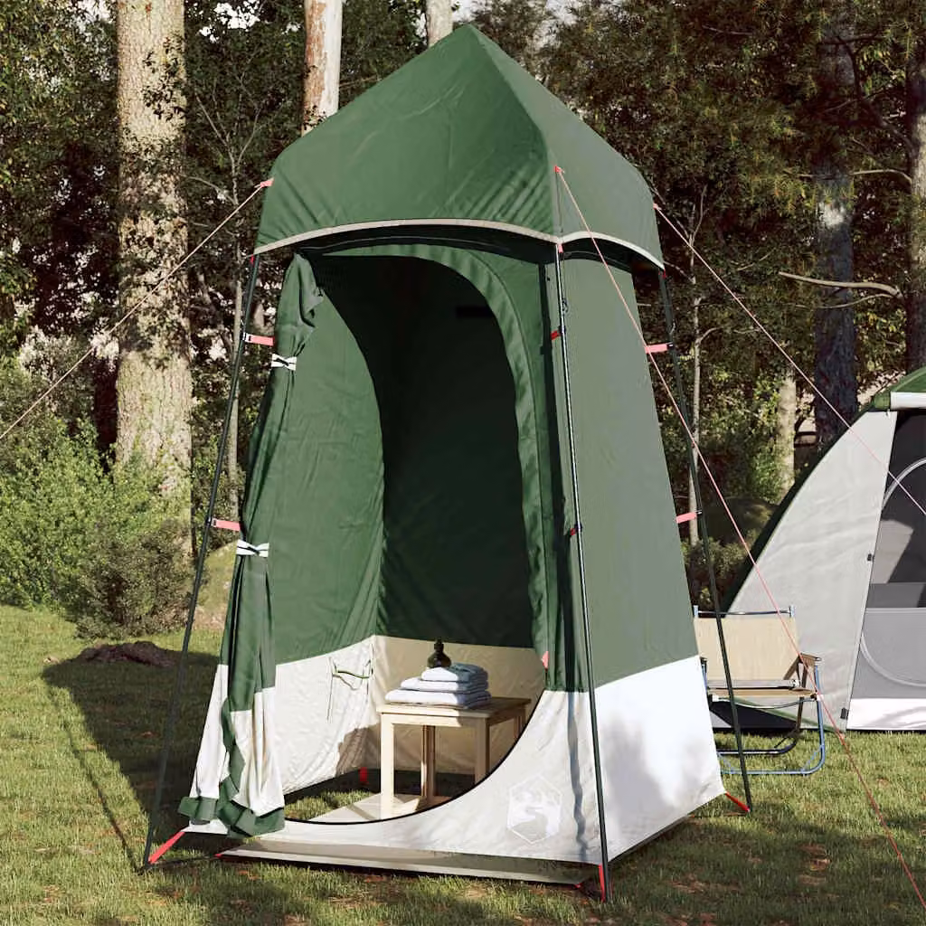 vidaXL Tenda per Toilette Verde Impermeabile in Poliestere e Plastica