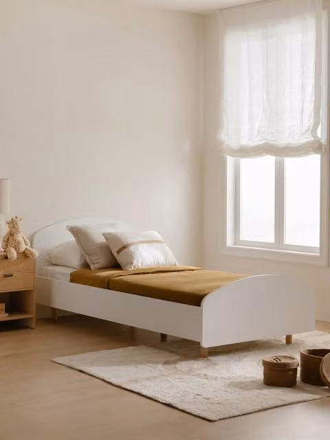 Letto rotondo moderno per bambini Kenay Home bianco 90x190 cm