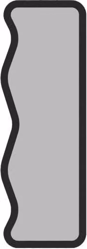Specchio in legno "Asel" - 50 x 160 cm - Nero