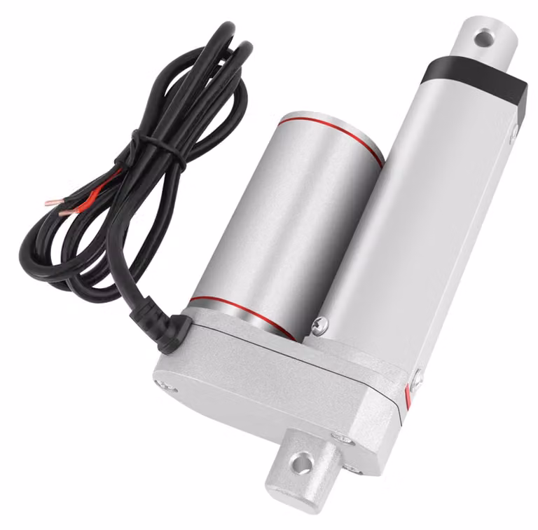 Attuatore elettrico a corsa rettilinea, diametro 50 mm, potenza 750 N, alimentazione 24 V, per applicazioni gravose