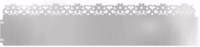 Set di 30 bordure per prato ornamentali DESIGN IN in acciaio galvanizzato color argento, L: 103 cm, H: 22 cm, Spessore: 0,05 cm, CFW6166781