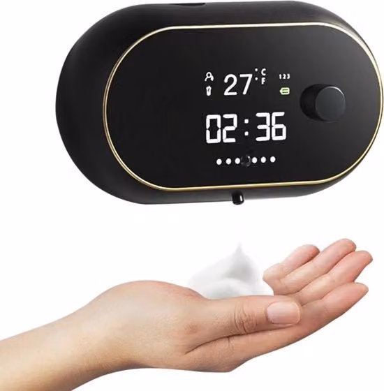 Dispensatore di Sapone Automatico con Sensore e Batteria Ricaricabile - Capacità 450ml, Impermeabile e Regolabile Volume per Cucina e Bagno