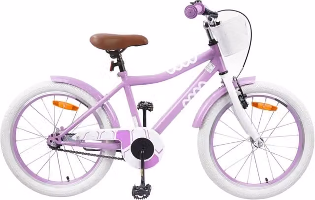 Bicicletta per bambini vidaXL da 18 pollici colore viola in metallo e gomma