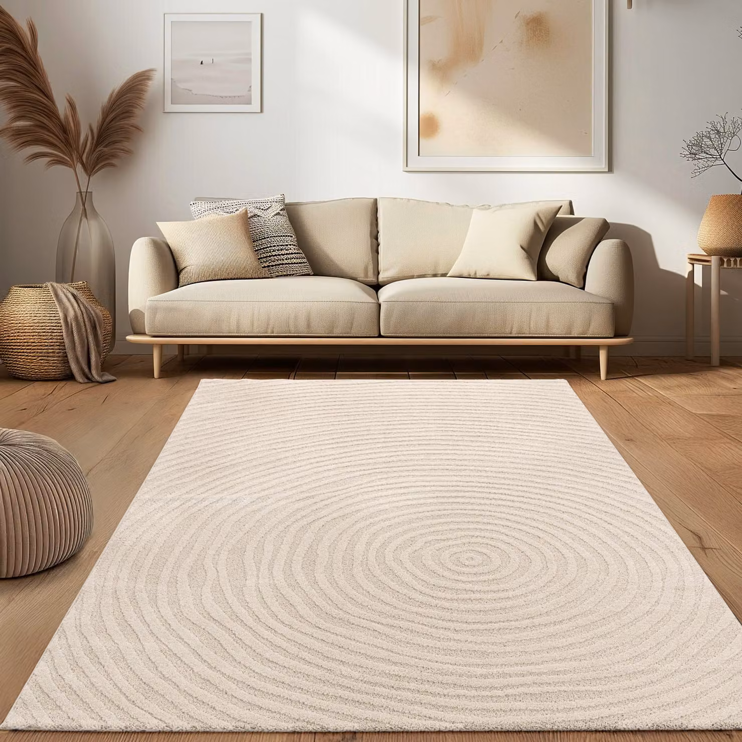 Tappeto moderno Aurora beige con design geometrico scandinavo L: 120 cm, P: 160 cm – 2