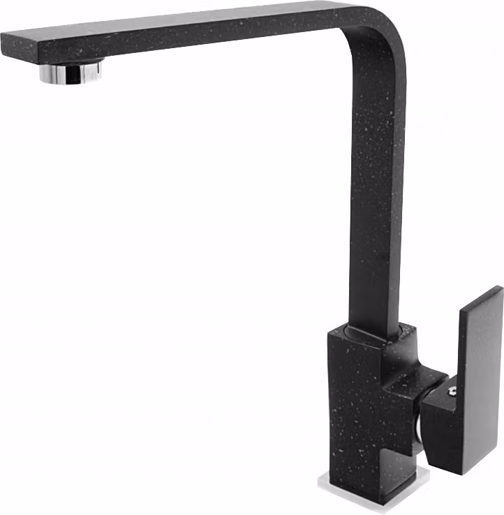 Granitan - Rubinetto da cucina - Rubinetto per lavello - Orientabile a 360° - Cartuccia in Vetroceramica - Nero - Ottone - NOOK