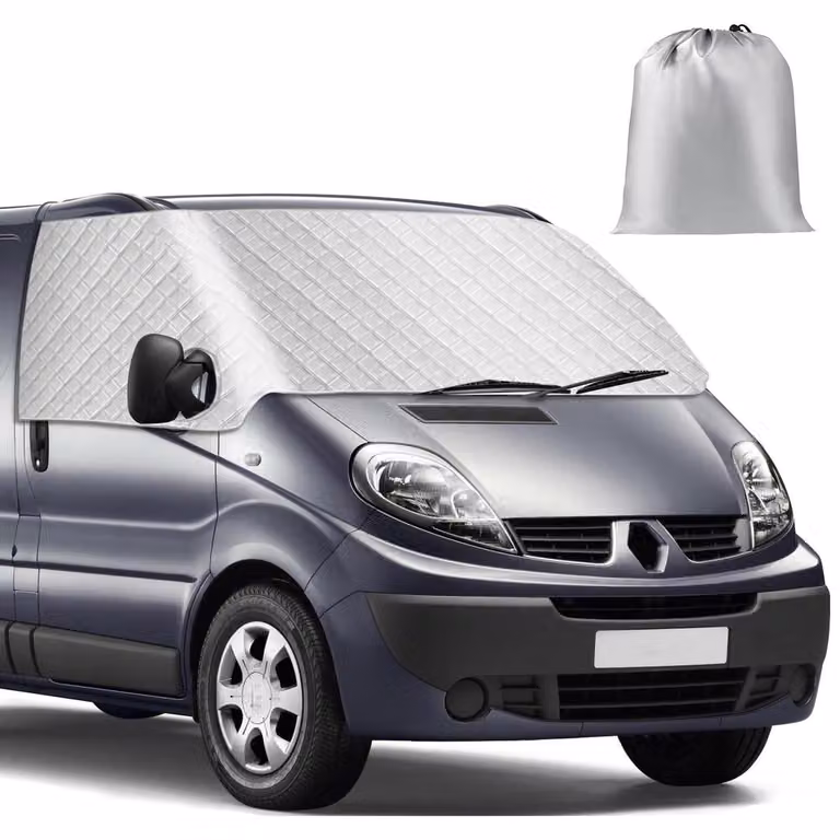 Copertura parabrezza per Renault Trafic dal 2001 al 2014, colore argento, resistente agli agenti atmosferici, protezione UV