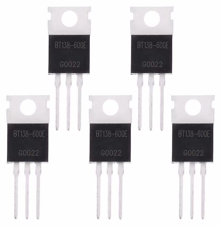 5 x Tiristore BT138-600E, involucro TO-220, 600V, 12A