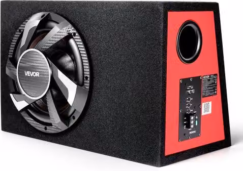 Sistema Audio Subwoofer per Auto VEVOR con Amplificatore Integrato da 245 W RMS, Cassa da 305 mm e Kit di Cablaggio, Colore Nero