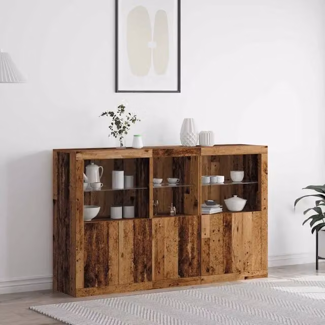 Credenza-Buffet-Armadio da cucina Legno vecchio 162 x 37 x 100 cm Legno multistrato 168748