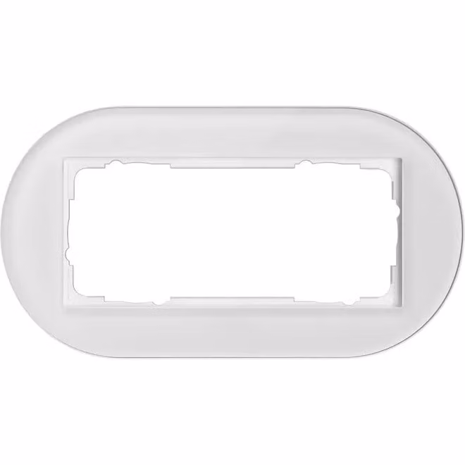 Cornice di copertura Gira a 2 moduli senza manopola Gira Studio G Bianca 1002130